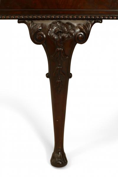 English Chippendale Mahogany Marble Center Table