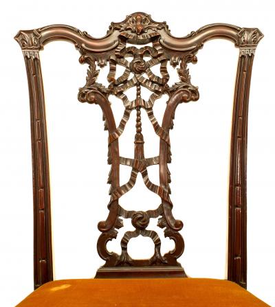 English Chippendale Mahogany Ribbon Side Chair