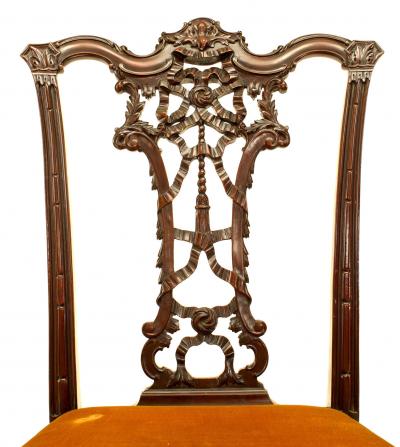 English Chippendale Mahogany Ribbon Side Chair