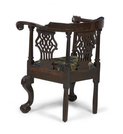 English Chippendale Mahogany Round Back Armchair