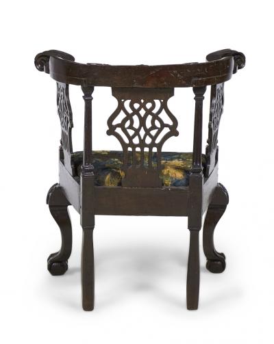 English Chippendale Mahogany Round Back Armchair