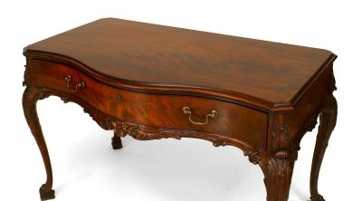 English Chippendale Mahogany Table Desk