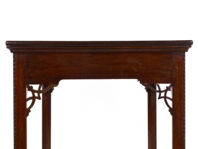 English Chippendale Rectangular Mahogany Antique Console Center Table circa 1770