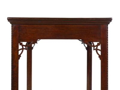 English Chippendale Rectangular Mahogany Antique Console Center Table circa 1770