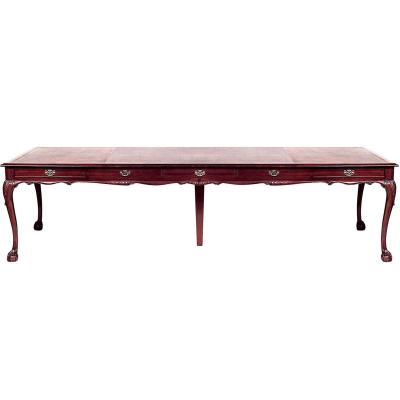 English Chippendale Style Mahogany Conference Table