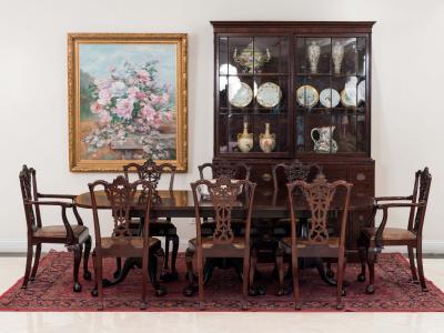 English Chippendale Style Mahogany Dining Table