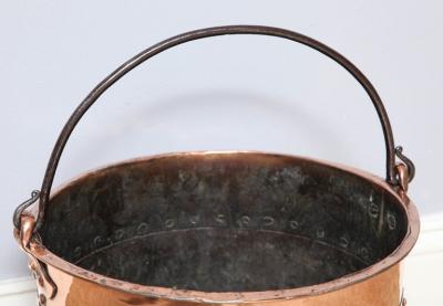 English Copper Bucket with Riveted Seams