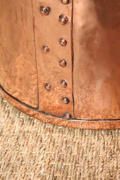 English Copper Bucket with Riveted Seams