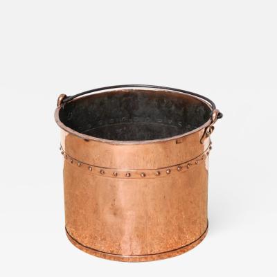 English Copper Bucket with Riveted Seams