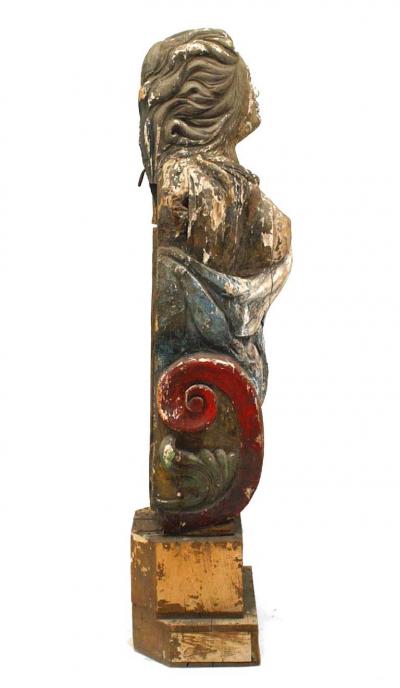 English Country Carved Lady Figurehead
