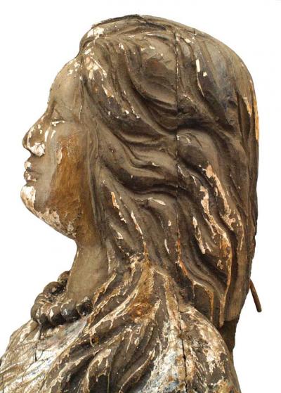 English Country Carved Lady Figurehead