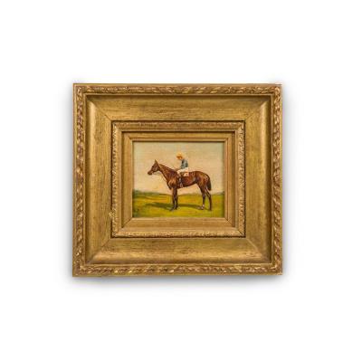 English Country Horse and Jockey Painting