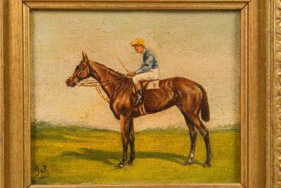 English Country Horse and Jockey Painting