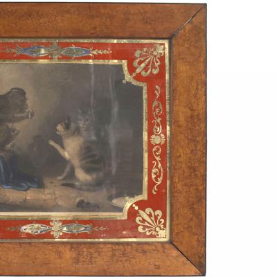 English Country Monkey and Cats Lithograph