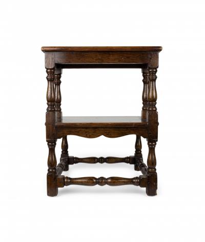 English Country Oak Library Ladder