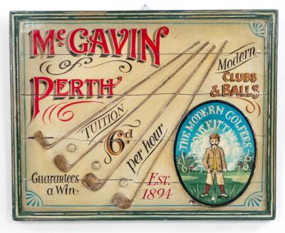 English Country Painted Gold Wall Plaque