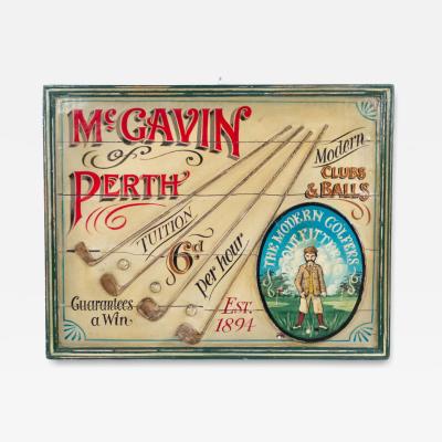 English Country Painted Gold Wall Plaque