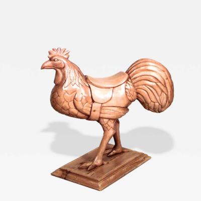 English Country Pine Rooster Figure