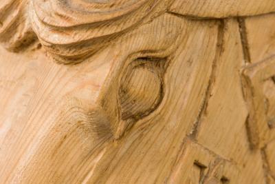 English Country Style Carved Pine Horse Head