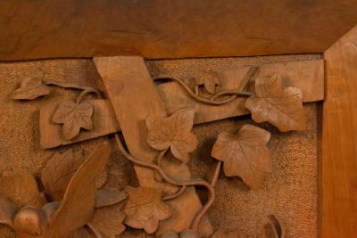 English Country Style Carved Walnut Wall Plaque