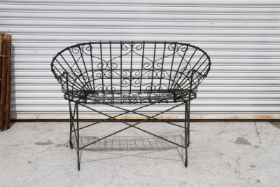 English Country Style Wire Outdoor Settee