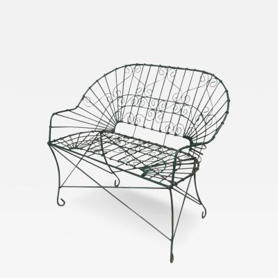 English Country Style Wire Outdoor Settee