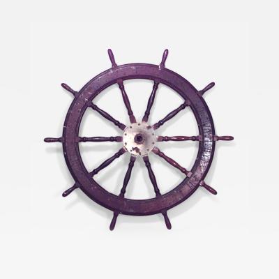 English Country Wooden Ship Wheel
