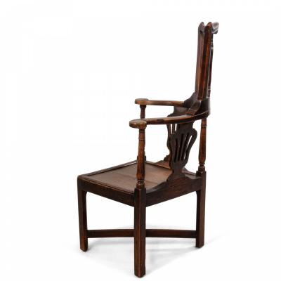 English Country Yew Wood Arm Chair