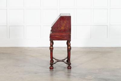 English Decorative Chinoiserie Bureau Writing Desk