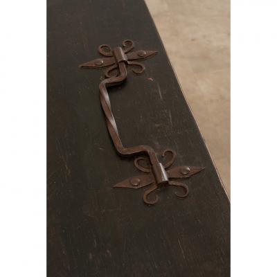 English Early 19th Century Iron Bound Coffer