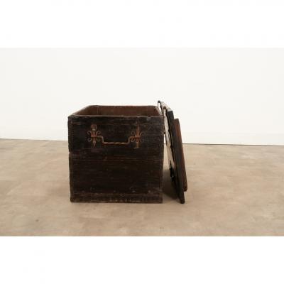 English Early 19th Century Iron Bound Coffer