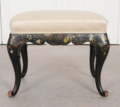 English Early 20th Century Hand Painted Stool