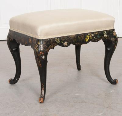 English Early 20th Century Hand Painted Stool