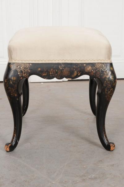 English Early 20th Century Hand Painted Stool