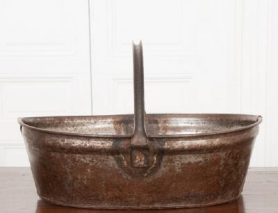 English Early 20th Century Metal Harvest Trug