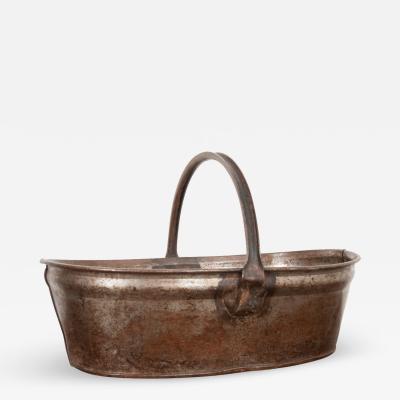 English Early 20th Century Metal Harvest Trug