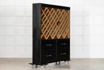 English Ebonised Beech Haberdashery Cabinet