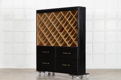 English Ebonised Beech Haberdashery Cabinet
