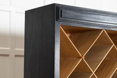 English Ebonised Beech Haberdashery Cabinet