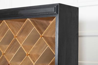 English Ebonised Beech Haberdashery Cabinet