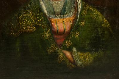 English Ebonized Henry VIII Portrait