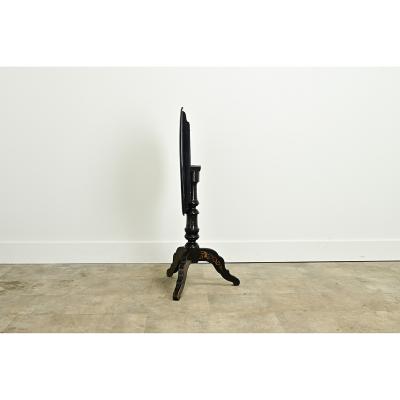 English Ebonized Tilt Top Tea Table