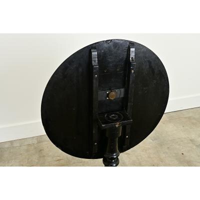 English Ebonized Tilt Top Tea Table
