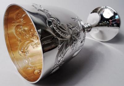 English Edwardian Classical Sterling Silver Ceremonial Chalice 1903