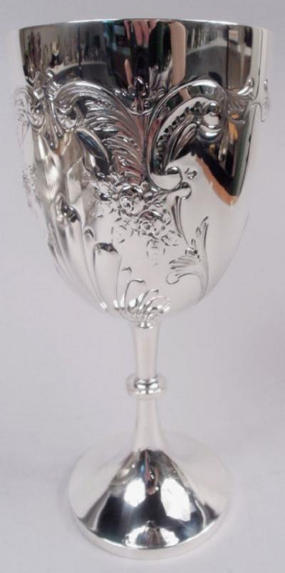 English Edwardian Classical Sterling Silver Ceremonial Chalice 1903