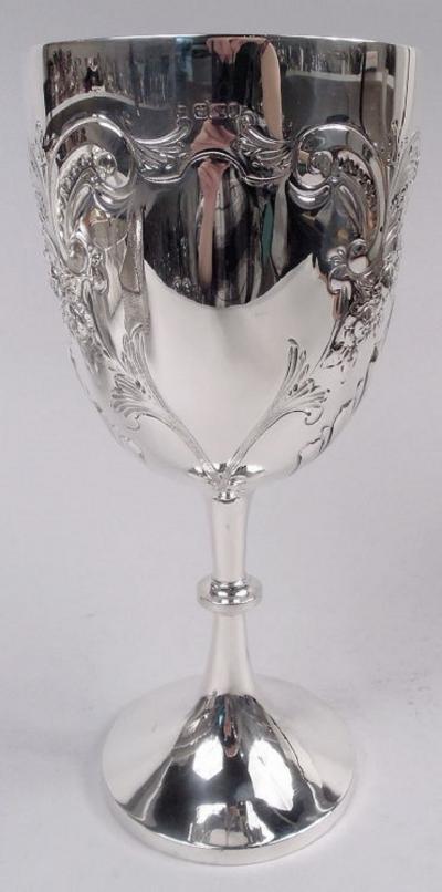 English Edwardian Classical Sterling Silver Ceremonial Chalice 1903