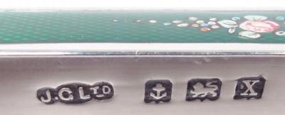 English Edwardian Enamel Novelty Picture Frame with Pencil 1922