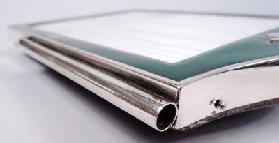 English Edwardian Enamel Novelty Picture Frame with Pencil 1922