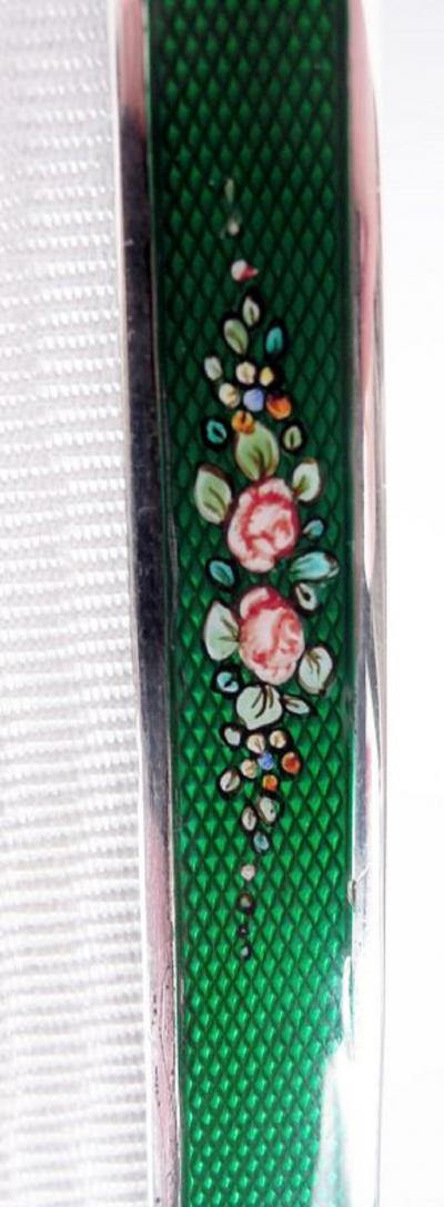 English Edwardian Enamel Novelty Picture Frame with Pencil 1922