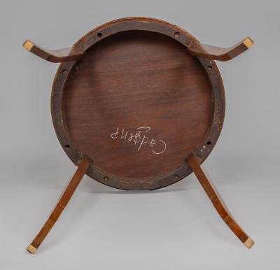 English Edwardian Period Small Round Inlaid Side or Occasional Table